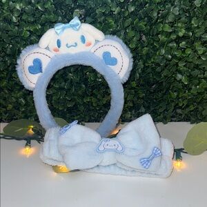Cute Blue Cinnamoroll Headband and Bow Set